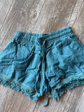 Blue Flowy Casual Comfy Shorts